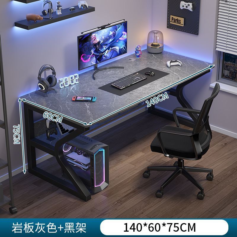 コンピュータデスク、デスクトップeスポーツテーブルと椅子、ホームデスクと本棚の組み合わせ、寝室の学生学習テーブル、シンプルなオフィスデスク|undefined