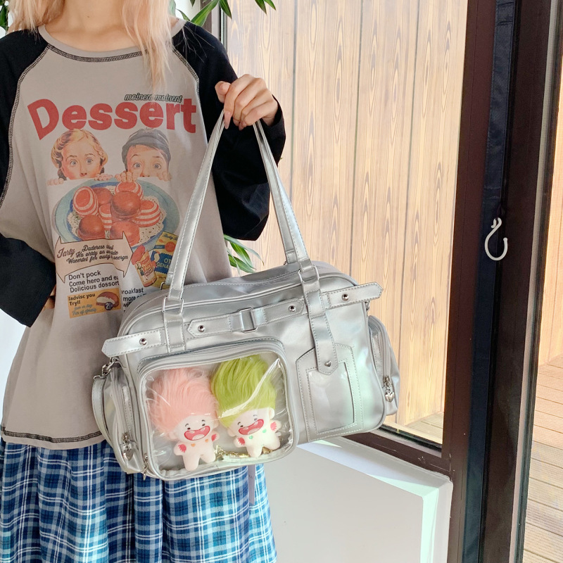 日韩时尚大容量休闲手提托特包包女2025新款简约单肩腋下包旅行包|undefined