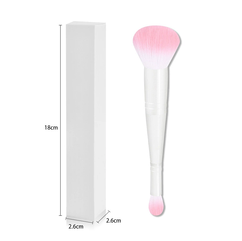 Double-sided Foundation Brush 2-in-1, Premium Makeup Primer & Eyeshadow Brush, Beginner Kit