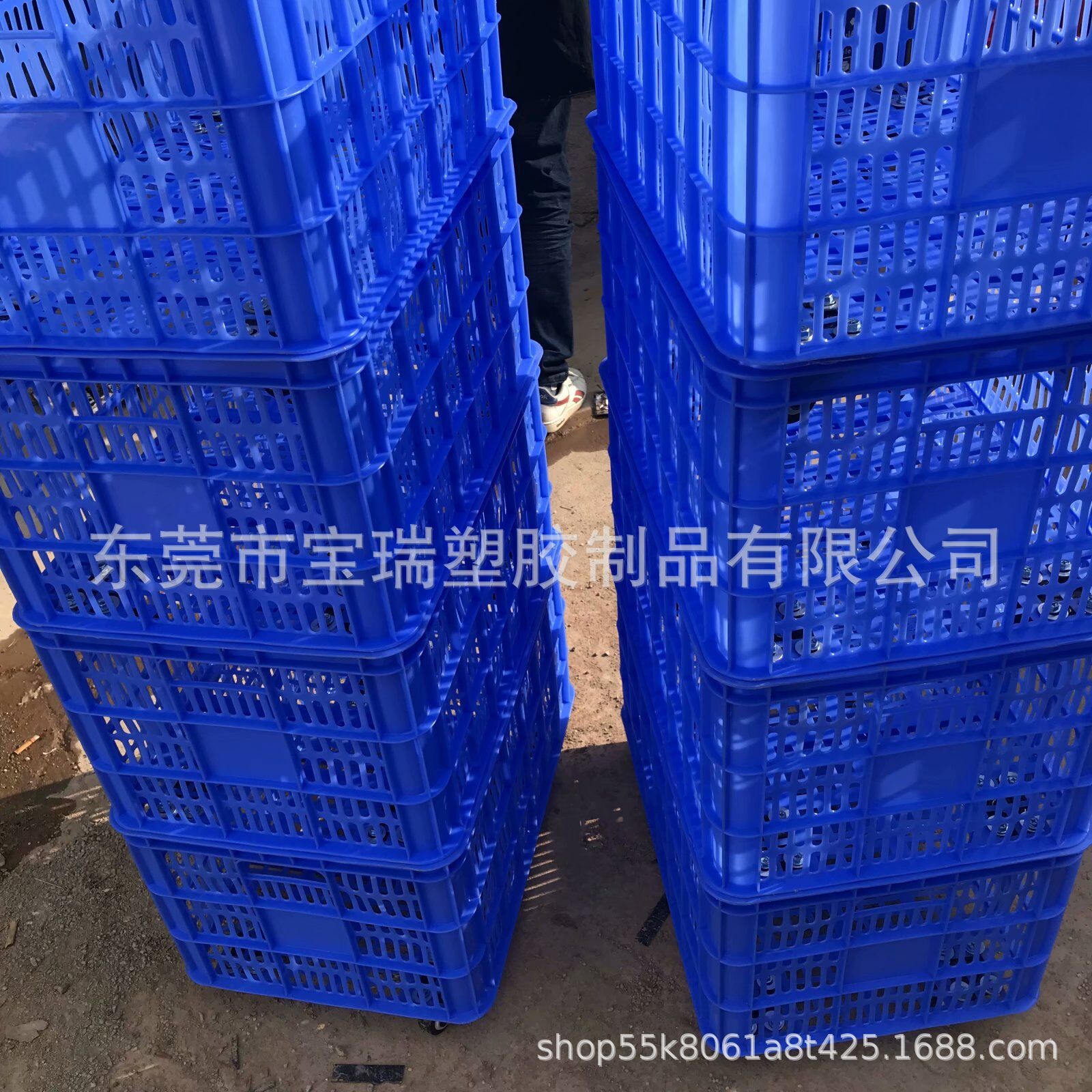 供应塑胶周转萝 可加轮子塑料水果框包送货周转筐 各类配件存放框