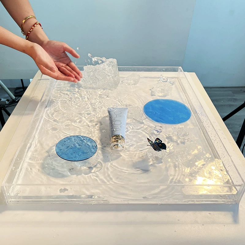 Реквизит для фотосъемки летних напитков, маленькие украшения, дробленый лед, желе, воск, прозрачный акрил, бар, косметика, красота, макияж