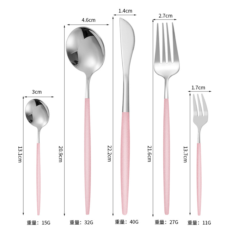 파우더 실버-5 피스 세트