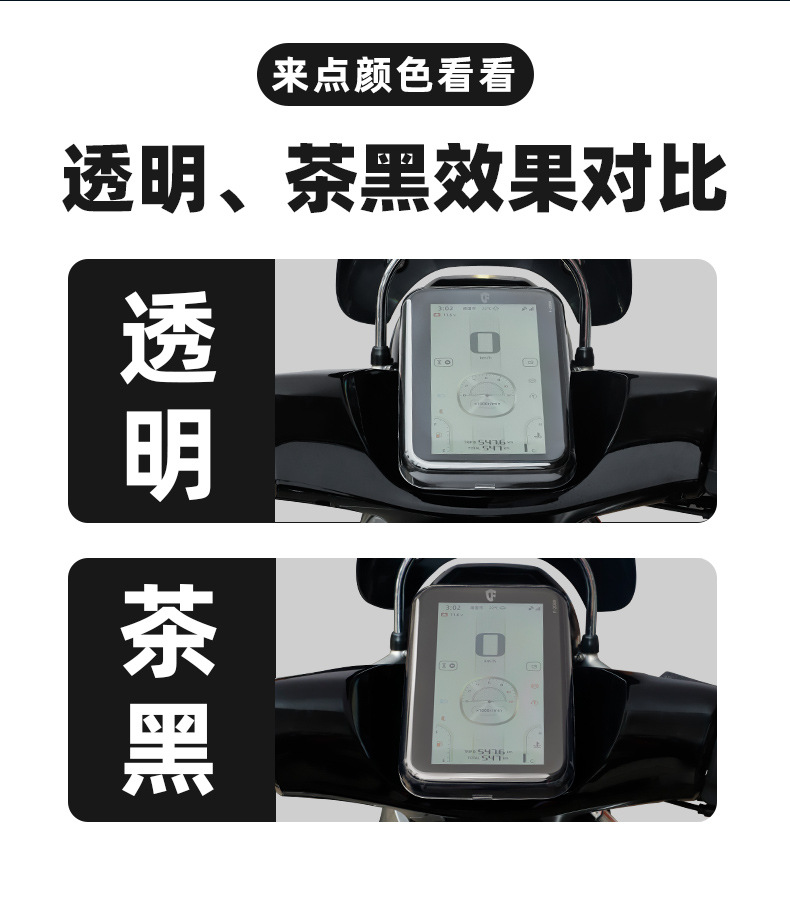 Suitable for Wuyang Honda 26 Model Nwf150 Motorcycle Waterproof Instrument Cover Modified Screen Central Control Protective Shell