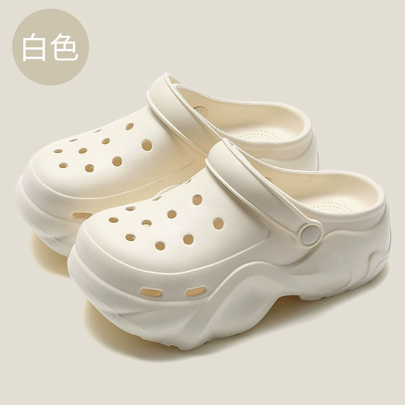Absolutely Cute Croc Shoes Women's EVA Summer Outerwear 2024 New Beach Shoes Anti-Slip Anti-odor Thick Sole Heightening Drags
