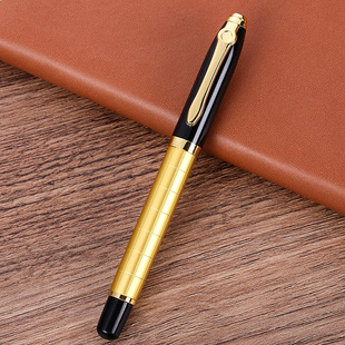 Carved Golden Office Jewelry Pen Business Gel Pen Water Pen Metal Signature Pen Advertising Gift Pen Printing logo
