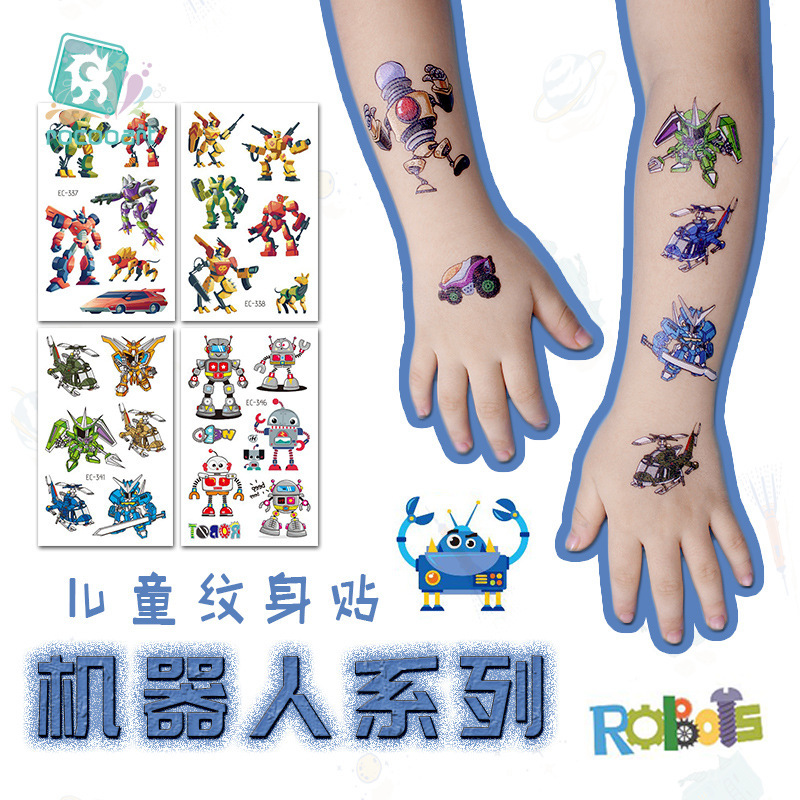 Cross-border Source Waterproof Children's Tattoo Sticker Cartoon Robot Tattoo Sticker Boy's Arm Sticker Temporary Tattoo Cross-border Source Waterproof Children's Tattoo Sticker Cartoon Robot Tattoo Sticker Boy's Arm Sticker Temporary Tattoo