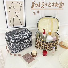 一件起批网红豹纹化妆品收纳包 旅游便携式女洗漱包 ins风化妆包