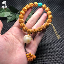 五瓣蛤蟆背小金刚菩提子手串DIY炭烧喵爪莲花款男女文玩时尚念珠