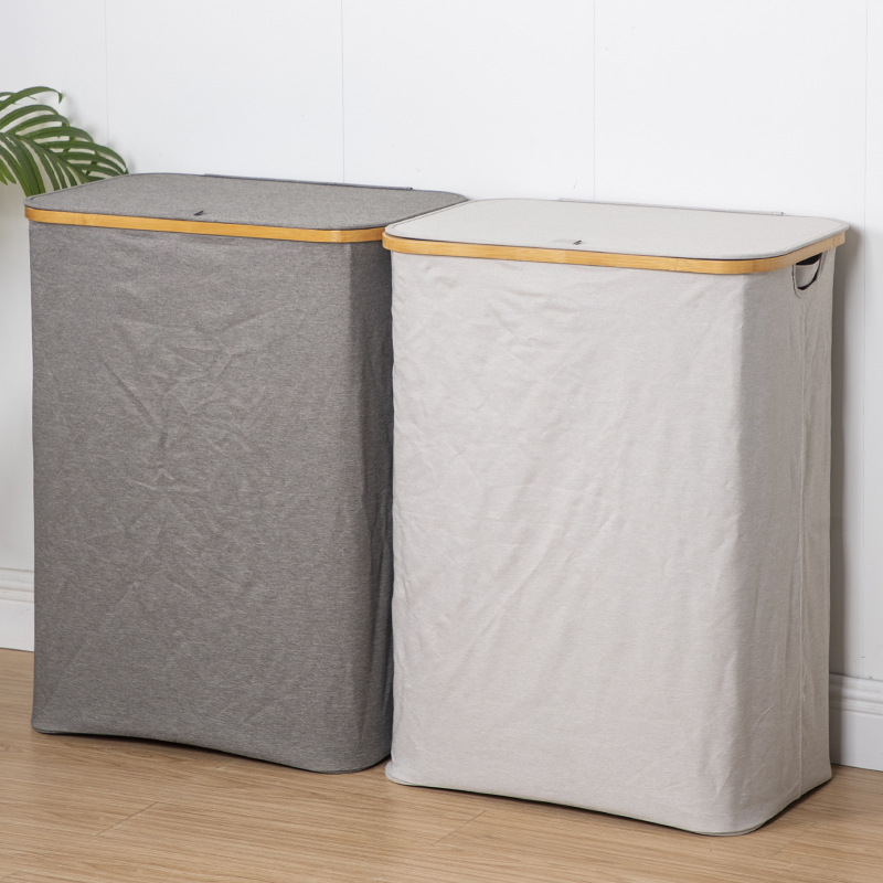 Cesta de lavandería de gran capacidad de inducción compartimiento al aire libre plegable cesta de almacenamiento con bolsa interior cesta de lavandería Venta caliente transfronteriza