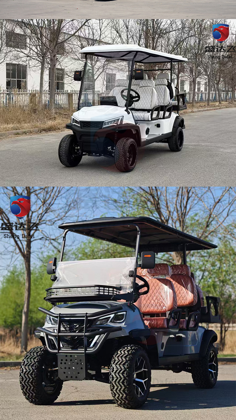 Electric Golf Sightseeing Car 4-6 Seats for Scenic Tours, Golf Courses, and Accommodation Shuttles, Export Golf Cart