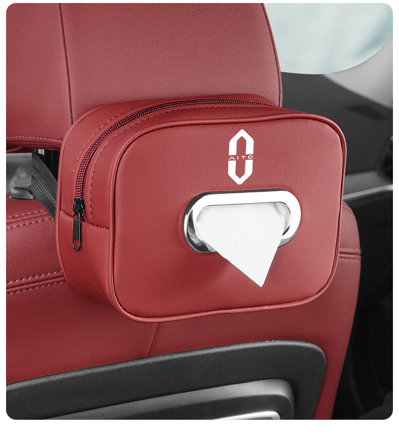 Suitable for Huawei Wenjie M9 New M8 M7 M5 Car Center Console Armrest Box Car Tissue Box Classy Hanging Bag Bag