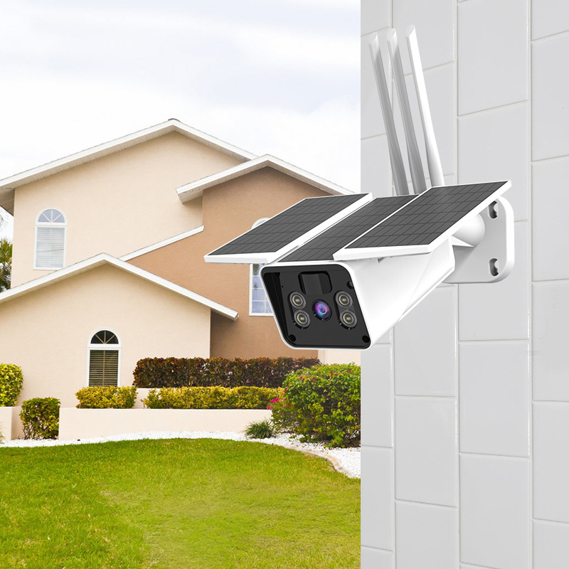 室外无线太阳能摄像头4GWiFi监控摄像机高清夜视双向对讲远程户外