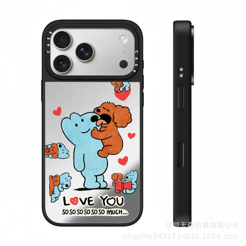 CASET联名情侣小狗适用苹果iPhone17ProMax手机壳16pro潮牌15镜面|undefined