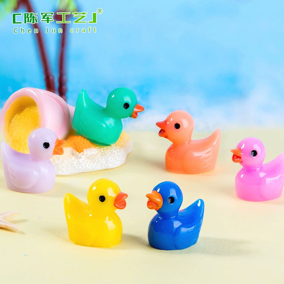 Pendant (B.Duck) mini duck minifigure, glossy resin, assorted colors, 1.8×1.2×1.6 cm