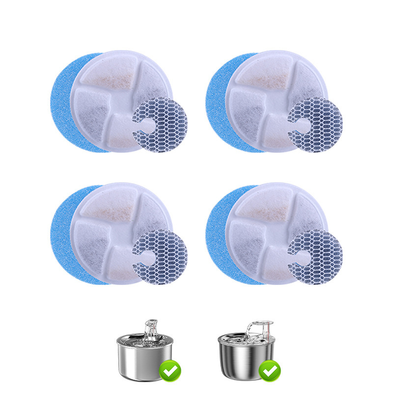 Filtros para bebedores de agua para mascotas adaptados a una variedad de bebedores de agua para gatos multifiltración de cabello de filtro de algodón carbón activado