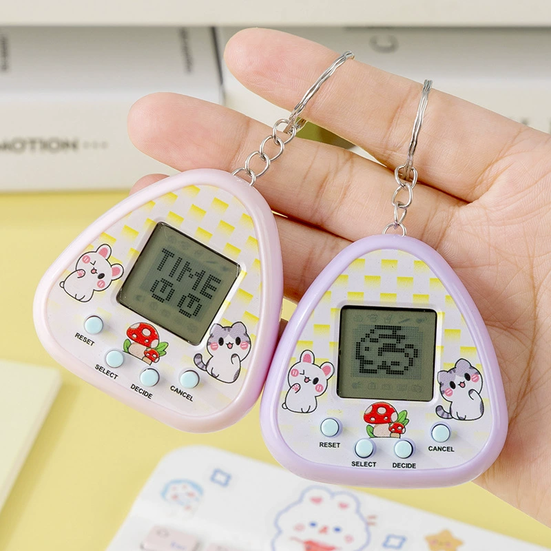 Кросс-бордерная мини-игровая консоль с милым котенком, электронный питомец, виртуальная игрушка для развития, портативный подарок-кулон