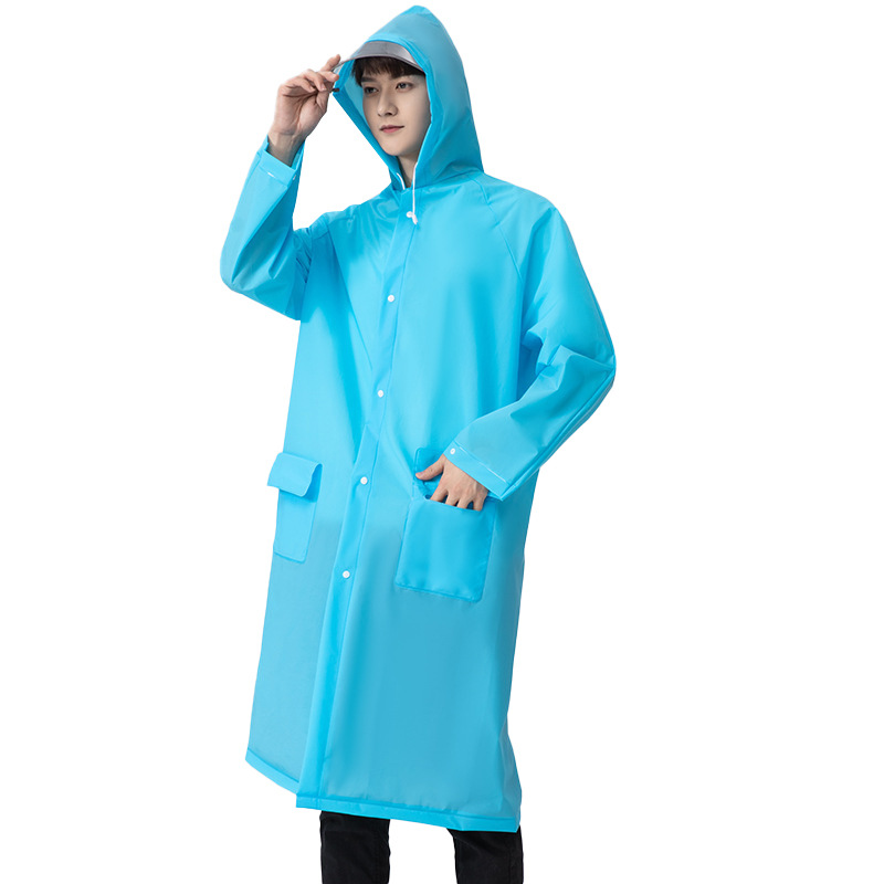 Fabricantes de suministro de EVE portátil chaqueta de lluvia al aire libre turístico unido chaqueta de lluvia gran gorra de botón para adultos chaqueta de lluvia