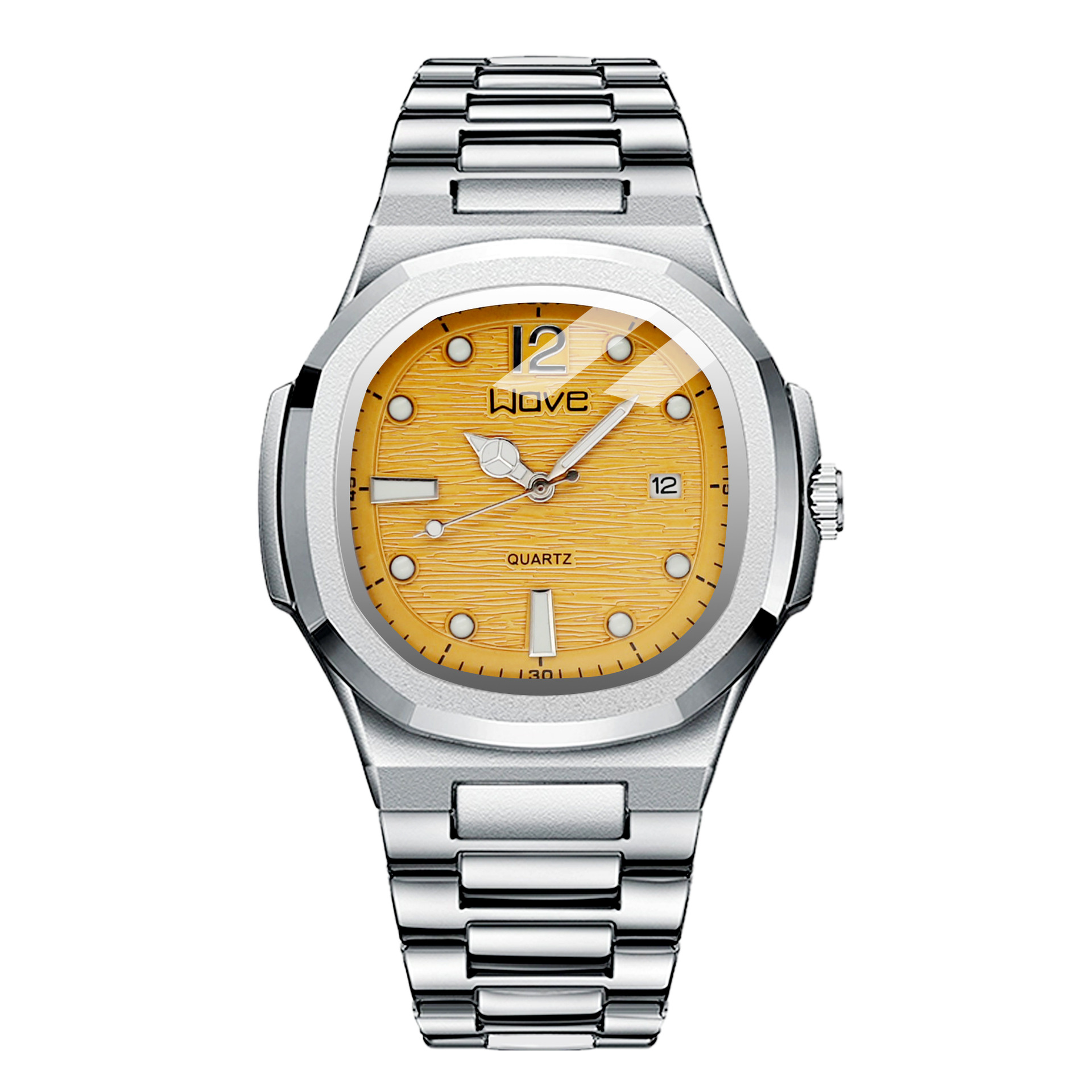 New Quartz Watch Retro Square Nautilus Men's Watch High-End Waterproof Steel Band Simple Quartz Watch