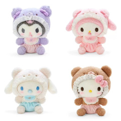 日本の新しいサンリオラテおしゃぶりクマクロミシナモンドッグメロディーktぬいぐるみキーホルダー