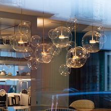 北歐個性餐廳吊燈吧台燈櫥窗展館創意玻璃泡泡球樣板房服裝店燈具