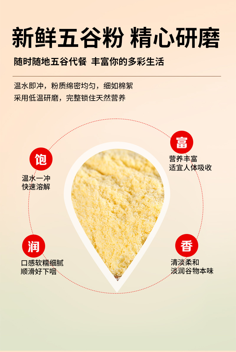 Roasted Corn Flour Yu Mi Fen Zea mays Instant Breakfast Powder 500g Food Grade Bulk quality and texture