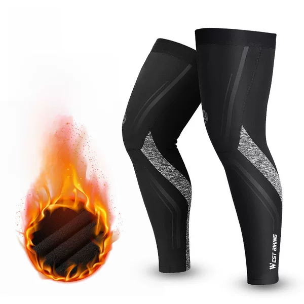 WEST BIKING autumn and winter warm leg cover plus velvet cold-proof basketball running sports leg cover riding outdoor equipment