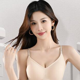 Camellia fragrance seamless invisible underwear women's ultra-thin summer cool feeling small chest gathered beautiful back protection bra underwear
