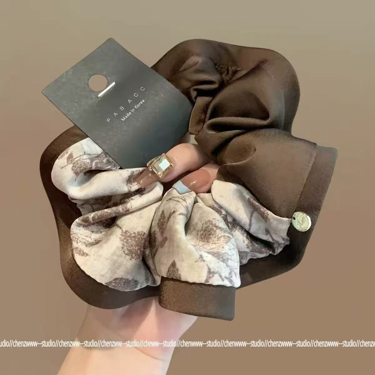 Coletero Scrunchie para Cabello de Tela Artesanal para Peinados image 24