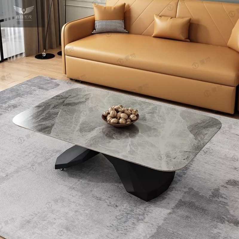 Mesa de centro elevadora, mesa de comedor, apartamento pequeño de doble propósito, mesa de centro de pizarra minimalista italiana multifuncional, sala de estar, hogar integrado
