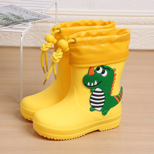 Children's Rain Boots Cartoon Cute Unisex Baby Kids Waterproof Rain Boots Non-Slip Water Shoes Student Rubber Shoes