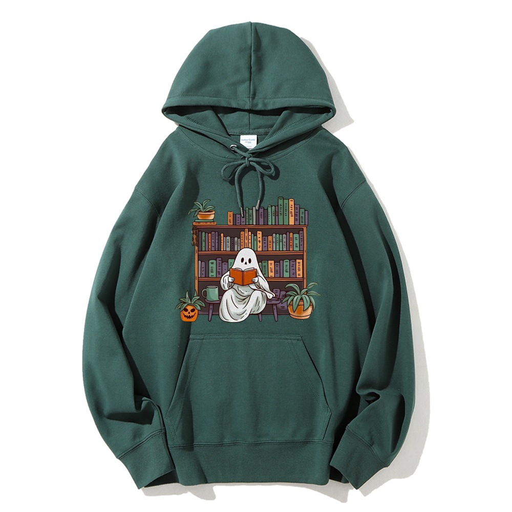 Ghost Library Sweatshirt Halloween Books Sweater Ghost Reade