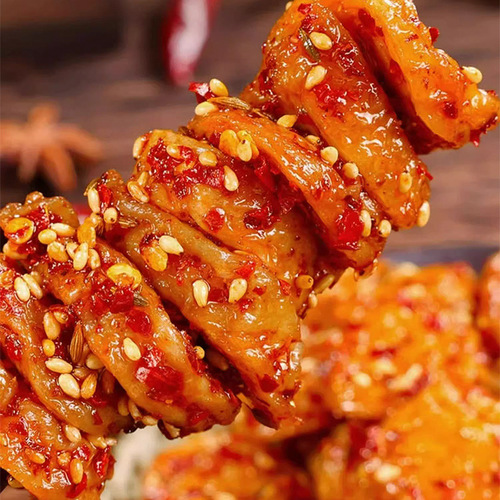 Three Kings Noodles Webbed Gluten Stick Spicy Rice Noodles Spicy Bean Curd Gluten Rings Vegetarian Spicy Snack Food