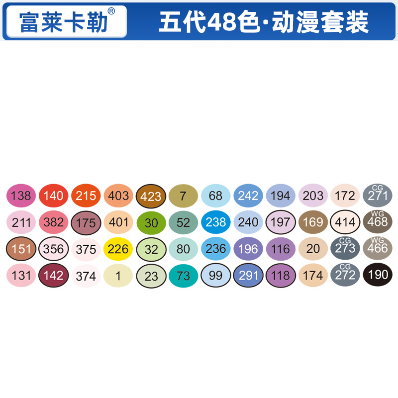 Animación de cinco generaciones 48 colores