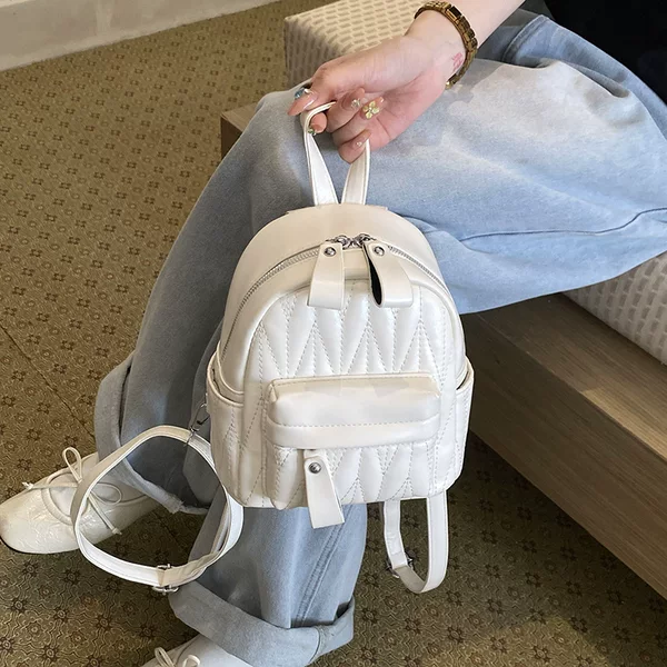 2027 Autumn/Winter New Korean Style Embroidered Thread Small Chanel-Inspired Children's and Parent-Child Matching Backpack for Students, Wholesale Women's Bags