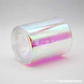 现货七彩蜡烛杯 免费拿样炫彩玻璃烛杯 厂家批发电镀玻璃蜡杯空杯