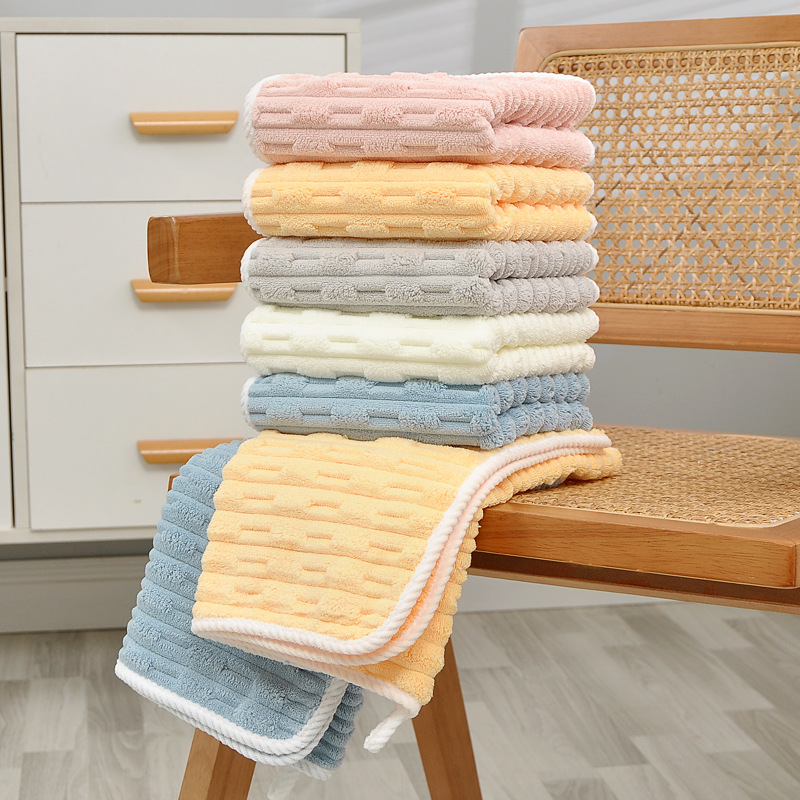 Coral Fleece Face Towel Highly Absorbent Quick Drying Soft Towel_voghion.com