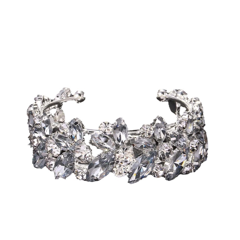 Aliexpress caliente brazalete de diamante exagerado brazalete de apertura para niñas de alto nivel accesorios de escenario Brazalete