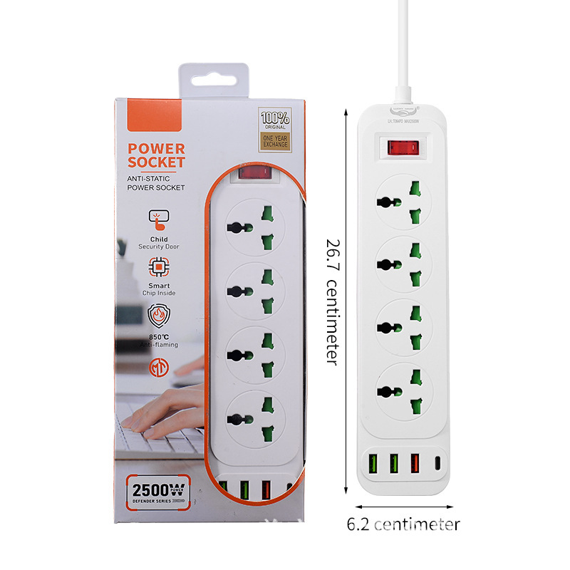 Interruptor de protección de sobrecarga de conector universal multi-puerto de tres, cuatro y cinco puertos de conector USB TYPE-C