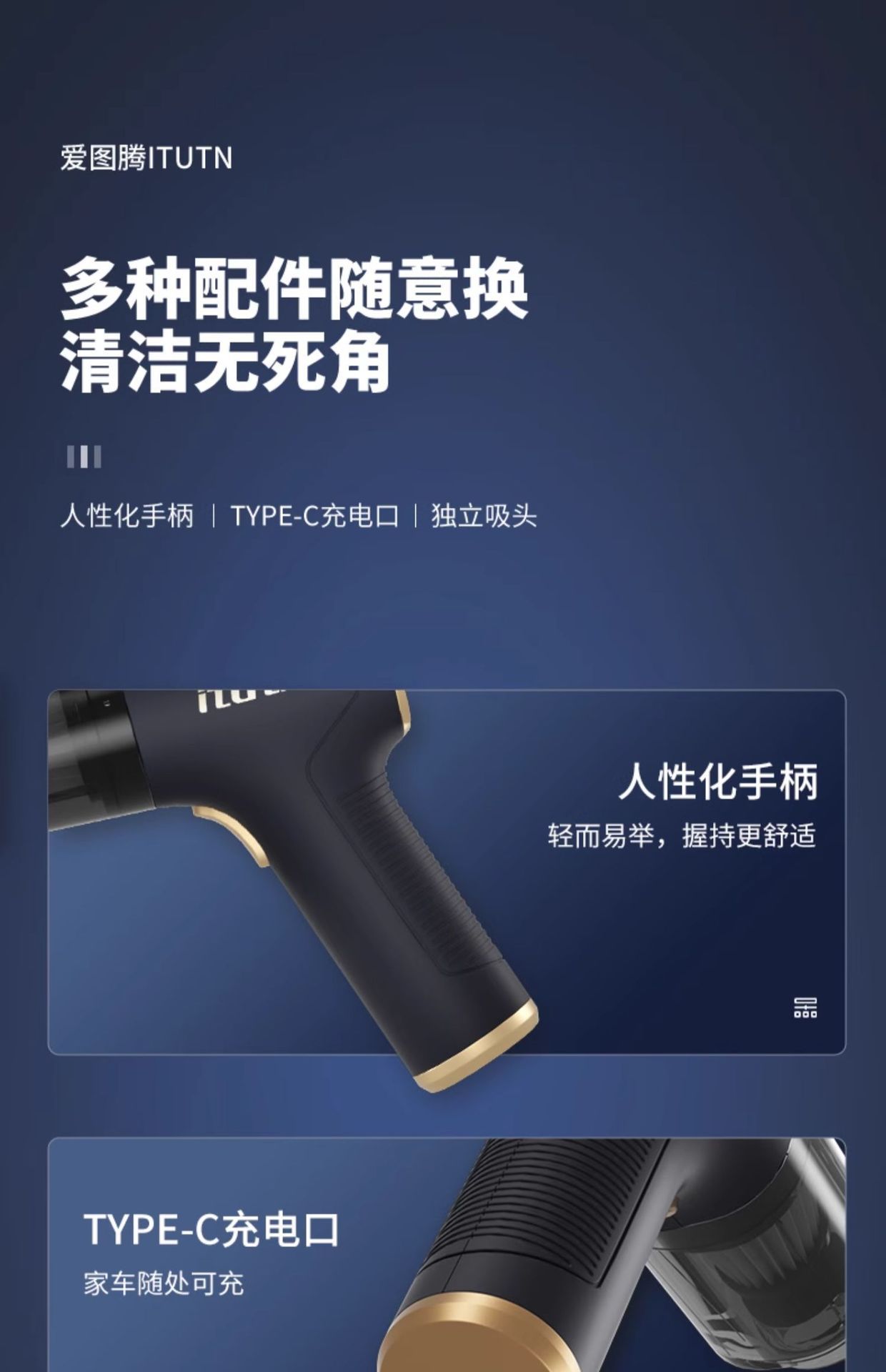 Handheld car vacuum cleaner, small size, high suction power, wireless, mini, dual-use for blowing and vacuuming, powerful and high-powered