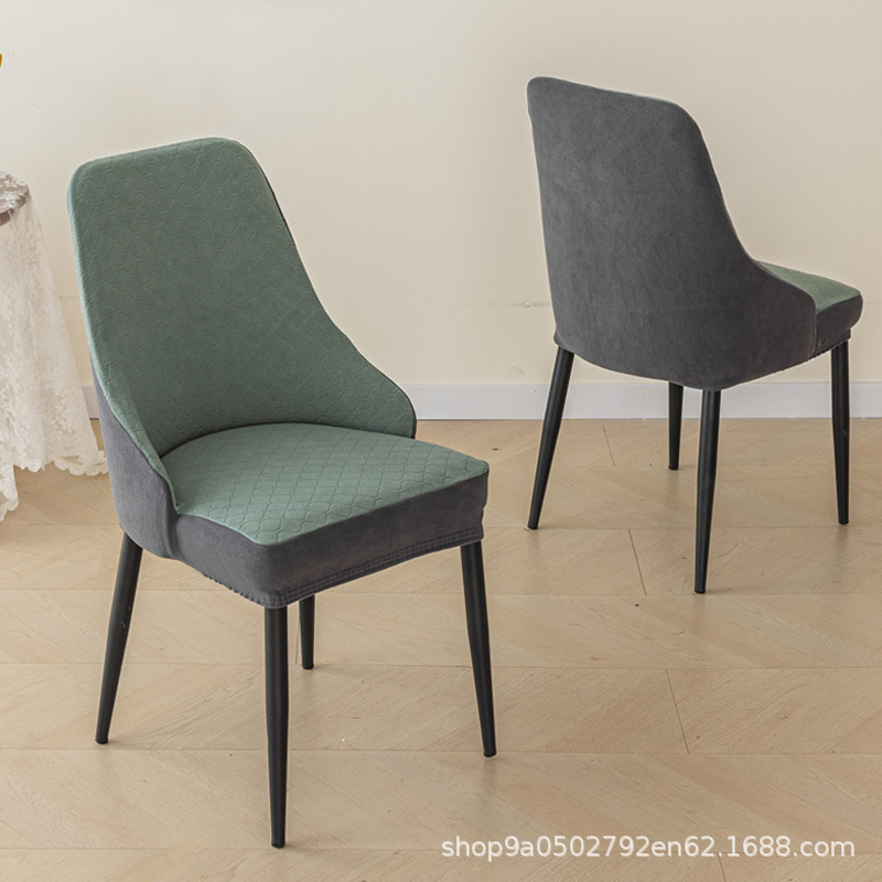 Jacquard wave [matcha + dark gray] two-color combination