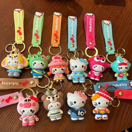Sanrio Keychains Christmas Sanrio Slam Dunk Keychain Bag Pendant New Year's Stal