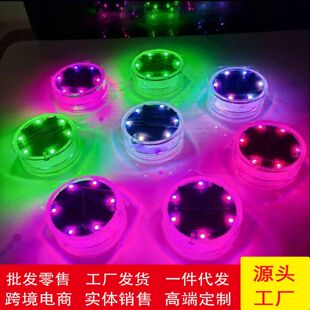 Cross -border new solar diving lamp LED remote control floating light waterproof courtyard decorative land buried light swimming pool wall lamp