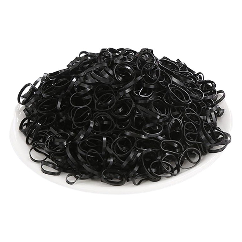 Estilo coreano desechable banda de goma diadema tocado banda de goma Banda de pelo pequeño femenino corbata de pelo negro alta elasticidad