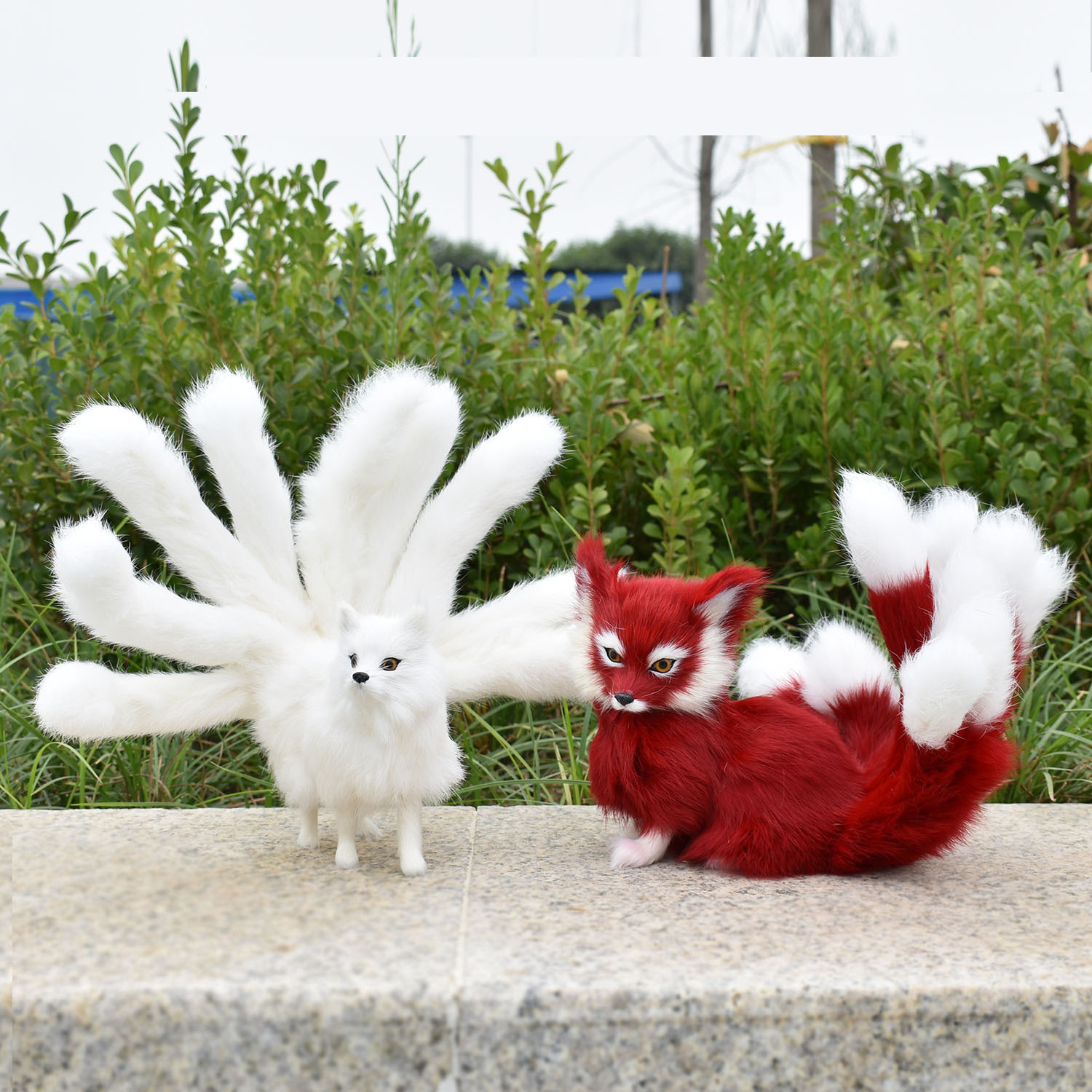 Nine-tailed Fox Plush toy Simulated Animal Stuffed Toy Model Decor