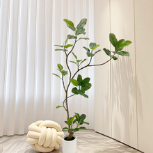 仿真绿植孟加拉榕高端轻奢客厅装饰室内仿真绿色假植物盆栽摆件