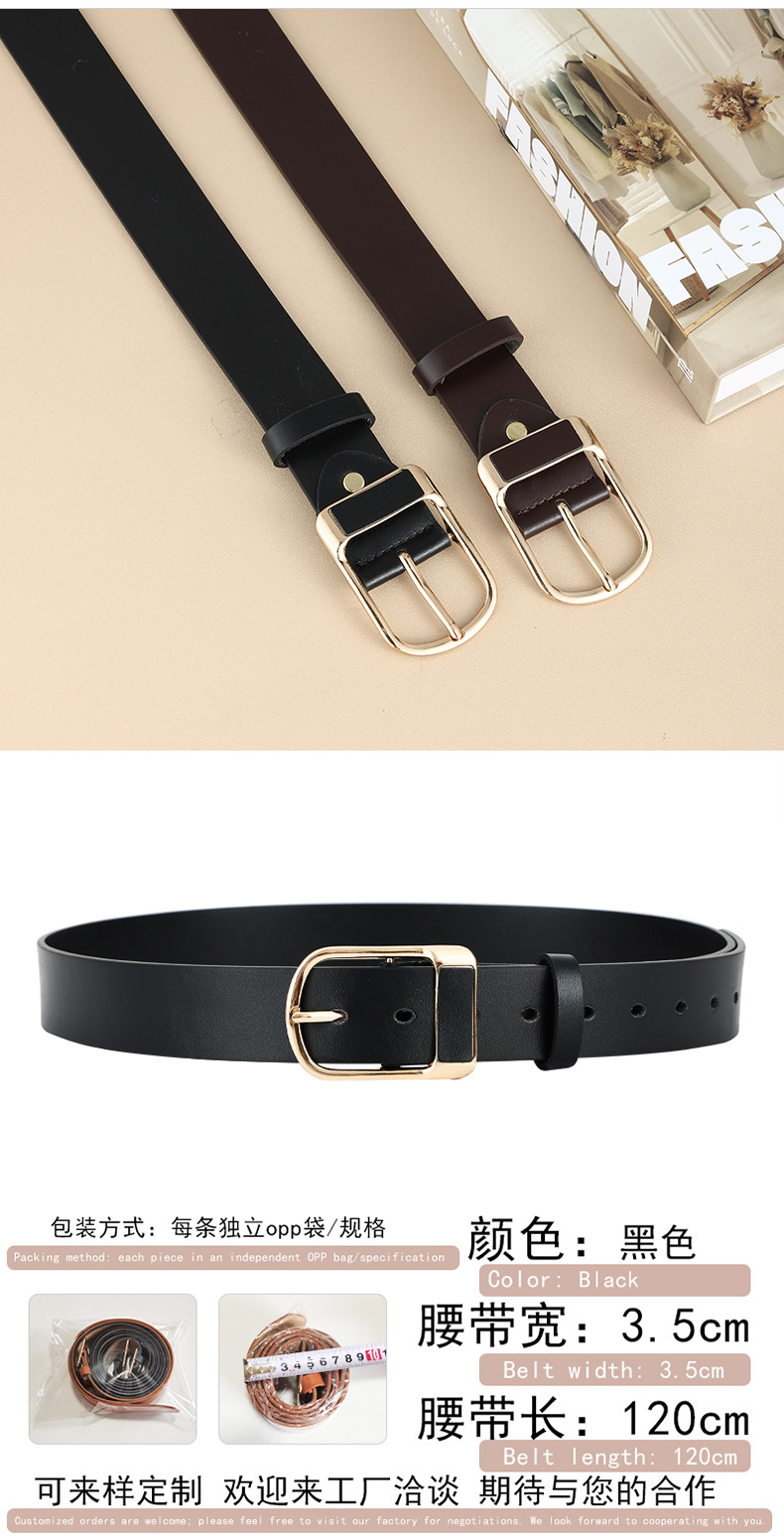 Vintage Pin Buckle Leather Belt Fashion Men's Business Casual Trousers Jeans Belt 2025 Hot Seller Manufacturer Wholesale