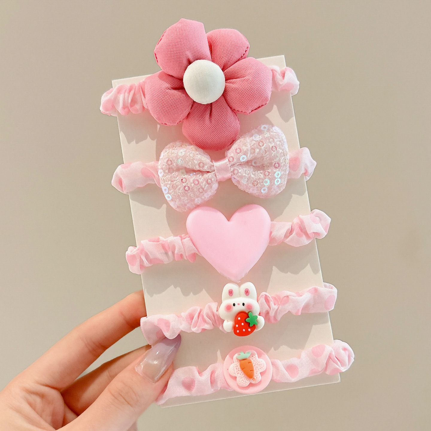 Anillo de cabello para niños joyas de cabello para bebés niñas pulgar pequeño correa de goma de dibujos animados para niñas no lastimar cabello lindos cabello