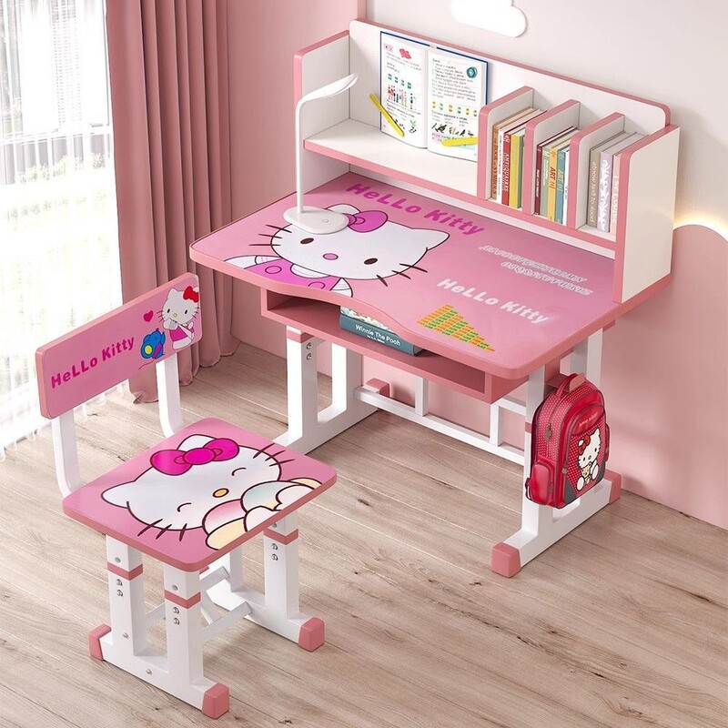 Children's Study Table Can Be Customized and Raised and Lowered, Primary School Students' Home Writing Desk and Stool Combination, Factory Wholesale Cartoon Study Table Children's Study Table Can Be Customized and Raised and Lowered, Primary School Students' Home Writing Desk and Stool Combination, Factory Wholesale Cartoon Study Table