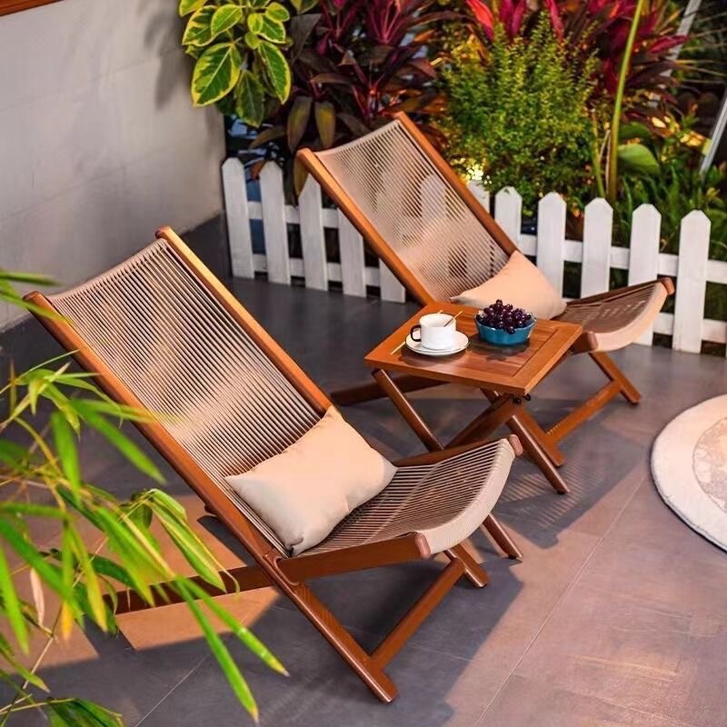 Outdoor folding lounge chair, balcony, courtyard, open-air rest area, Yunqi woven rattan chair, homestay table and chairs, indoor and outdoor lazy chair Outdoor folding lounge chair, balcony, courtyard, open-air rest area, Yunqi woven rattan chair, homestay table and chairs, indoor and outdoor lazy chair