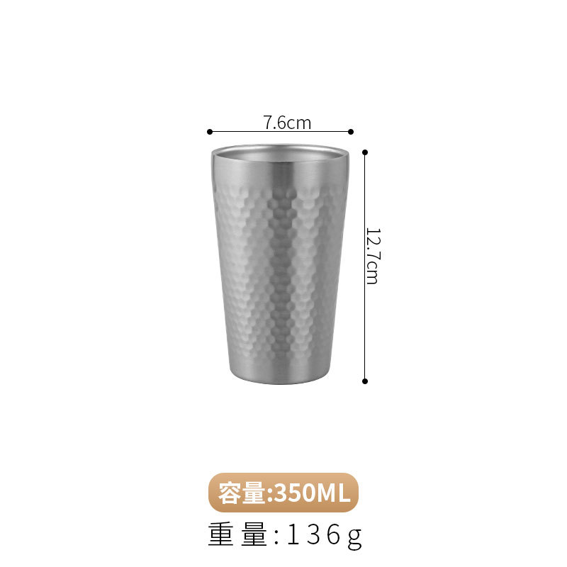 350ml 해머드 물컵(샌딩 실버)